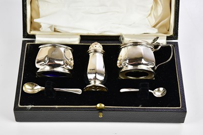 Lot 511 - A cased George V hallmarked silver three piece...