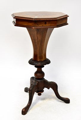 Lot 45 - A Victorian walnut octagonal-topped...