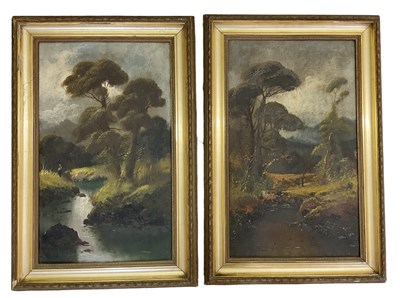 Lot 255 - A pair of late 19th/early 20th century oils on...