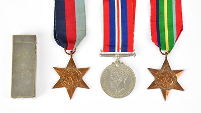 Lot 424 - Three WWII medals comprising the War Medal...