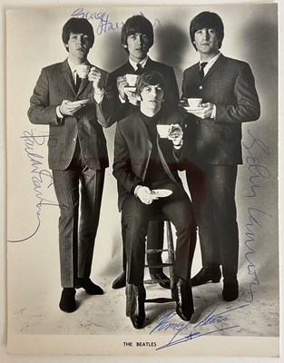 Lot 1526 - THE BEATLES; a black and white promotional...