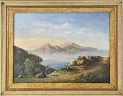 Lot 232 - UNATTRIBUTED; oil on canvas, Continental lake...