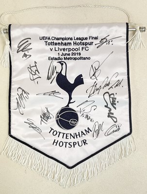 Lot 1938 - TOTTENHAM HOTSPUR; a multi-signed pennant from...