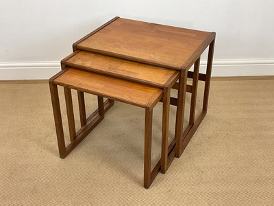 Lot 841 - G PLAN; a mid 20th century nest of teak tables,...