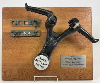 Lot 88 - A BEA Triplex aircraft steering gear and...