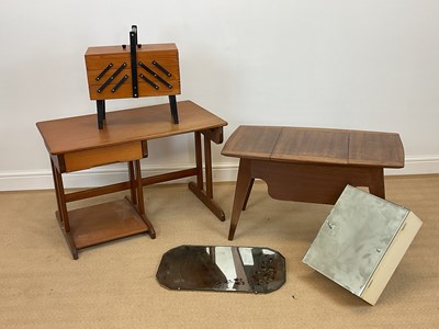 Lot 838 - Mid 20th century furniture comprising a sewing...