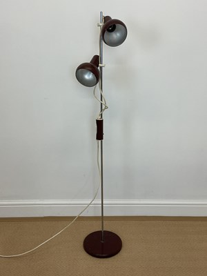 Lot 729 - Mid 20th century floor spotlights, with Maroon...