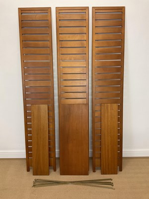 Lot 839 - STAPLES LADDERAX; comprising three teak double...