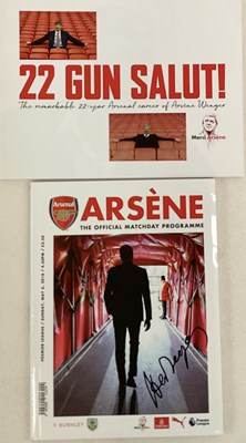 Lot 1939 - ARSÈNE WENGER; a signed match day programme...