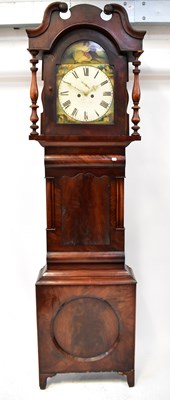 Lot 164 - A Georgian mahogany eight-day longcase clock,...