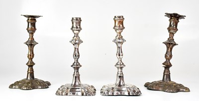 Lot 536 - A pair of William IV hallmarked candlesticks...