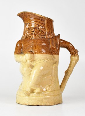 Lot 265 - A Staffordshire-style character jug in brown...