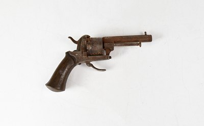 Lot 428 - A 19th century Belgian pinfire six-shot...