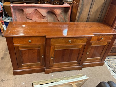 Lot 58 - A modern hardwood breakfront sideboard with...