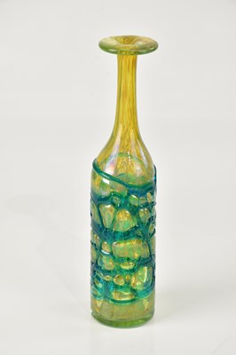 Lot 112 - MDINA; a large glass bottle vase, with applied...