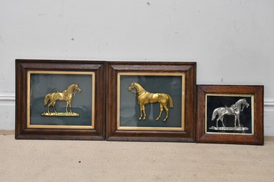 Lot 508 - Three late Victorian oak framed gilt and...