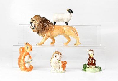 Lot 252 - BESWICK; four models of animals, comprising a...