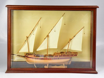 Lot 408 - A scratch-built model of a three-masted...