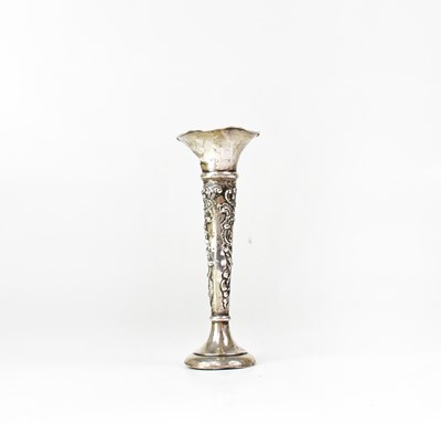 Lot 544 - A hallmarked silver loaded spill vase with...