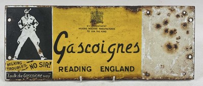 Lot 73 - An enamelled advertising sign for Gascoignes's...