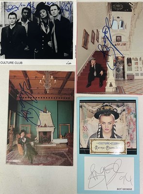 Lot 1636 - BOY GEORGE & CULTURE CLUB; a black and white...