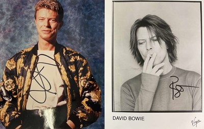 Lot 1623 - DAVID BOWIE; a colour photo image signed by...