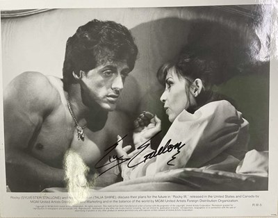 Lot 1633 - SYLVESTER STALLONE; a promotional screenshot...