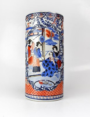 Lot 315 - A Japanese Imari stick or umbrella stand with...