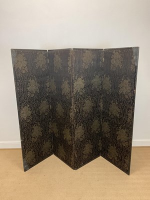 Lot 808 - An early 20th century four panel folding...