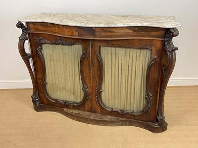 Lot 816 - A 19th century marble topped rosewood...