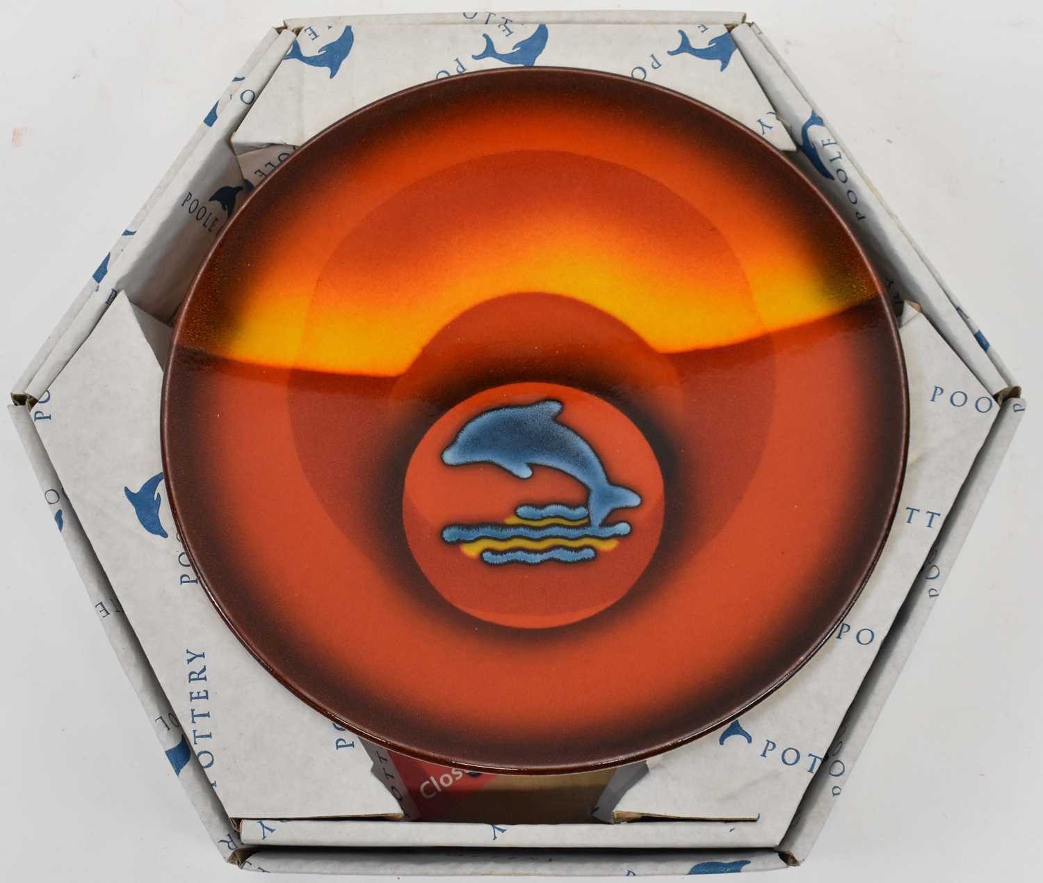 Lot 534 - POOLE STUDIO; a final edition dolphin dish,...