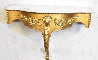 Lot 36 - A 20th century Rococo-style gilded console...