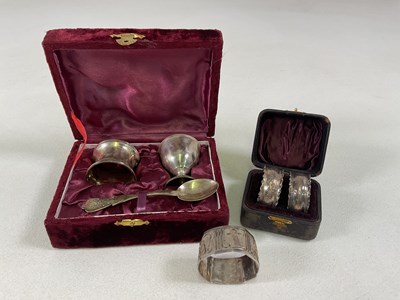 Lot 552 - A cased pair of late Victorian hallmarked...