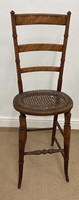 Lot 801 - A late Victorian stained beech cane seated...