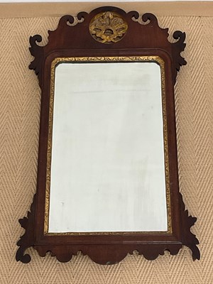 Lot 830 - A late 19th century mahogany fretwork wall...