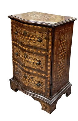 Lot 11 - A 19th century parquetry inlaid serpentine...