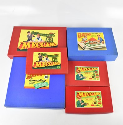 Lot 977 - MECCANO; four boxed sets including 1, 3A, 4A,...