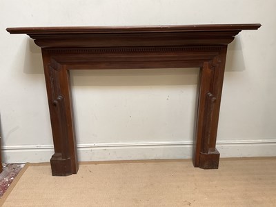 Lot 274 - An early 20th century carved mahogany fire...