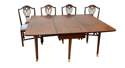 Lot 179 - A 19th century mahogany drop-leaf dining table,...