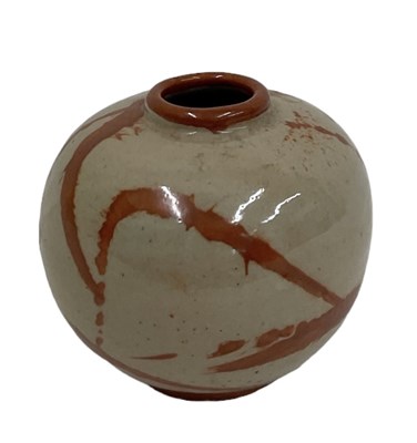 Lot 491 - DANIEL TAIZE; a studio pottery vase, with...