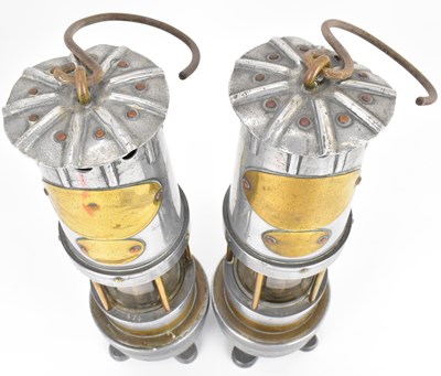 Lot 123 - Two vintage miners' Davy safety lamps