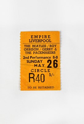 Lot 250 - THE BEATLES; a single ticket stub from the...