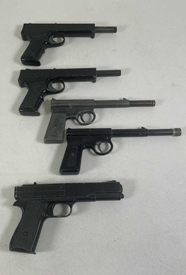 Lot 1935 - Five assorted air pistols, two Diana SP50 made...