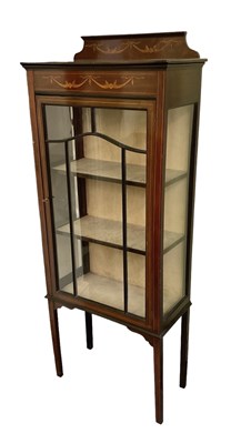 Lot 55 - An Edwardian mahogany and inlaid display...