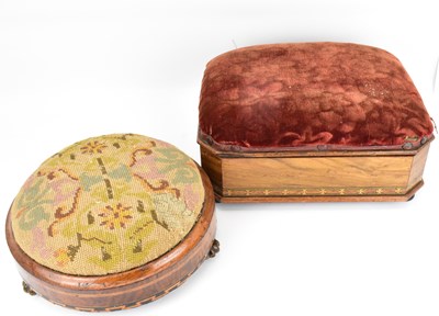 Lot 21 - Two 19th century footstools