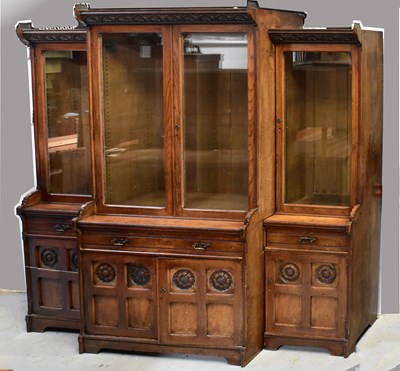 Lot 84 - A large Victorian oak Gothic Revival...