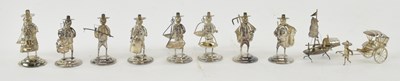 Lot 1134 - A collection of ten Chinese sterling silver...