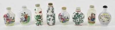 Lot 1062 - Eight modern Chinese scent bottles, some with...