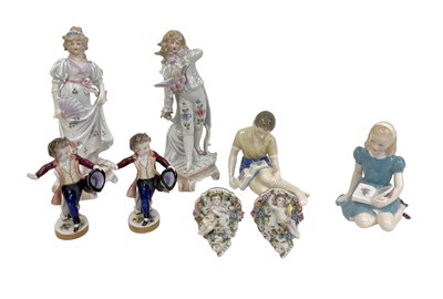 Lot 648 - ROYAL DOULTON; two porcelain figures,...