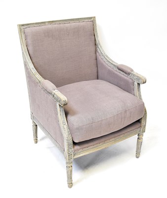 Lot 19 - A contemporary Louis XVI style armchair with...